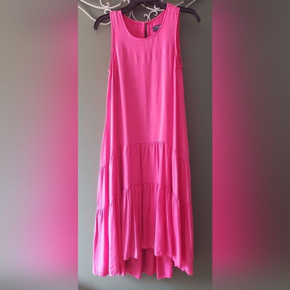 Maeve Pink Gorgeous High Low Cotton Viscose Dress!!! - Picture 2 of 12